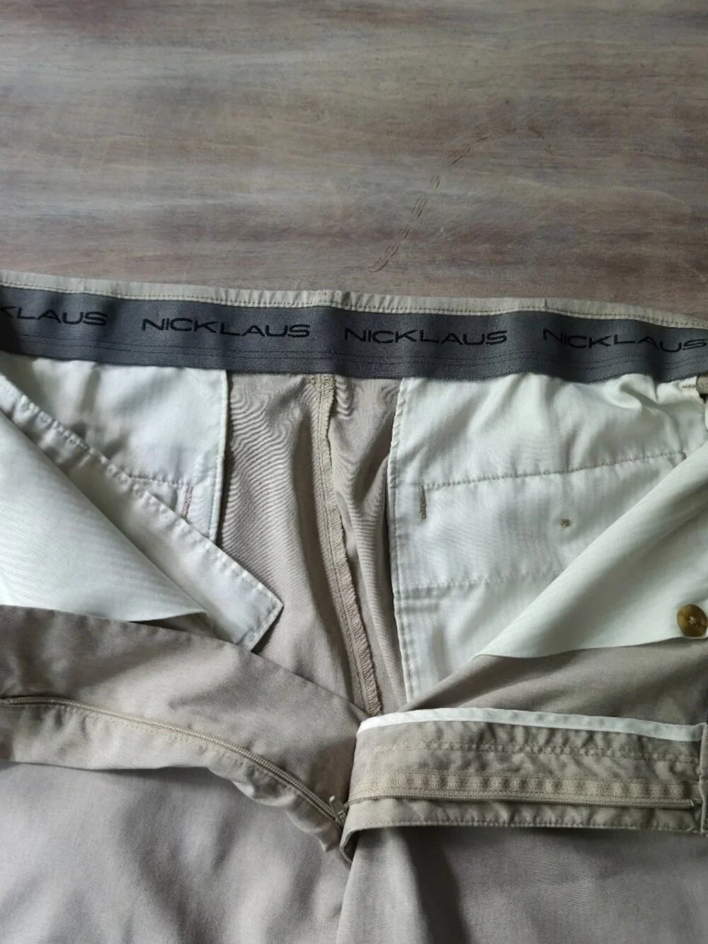 Jack Nicklaus Men's Khaki Golf Shorts Waist 38 Flat Front Casual Beige